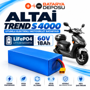 Altai Trend S 4000 Batarya LiFePO4 60V 18Ah Elektrikli Motosiklet Bataryası