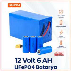 12V 6Ah LiFePO4 Batarya