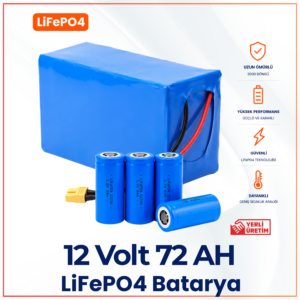 12V 72Ah LiFePO4 Batarya