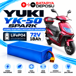 Yuki YK-50 Spark 72V 18Ah LiFePO4 Batarya