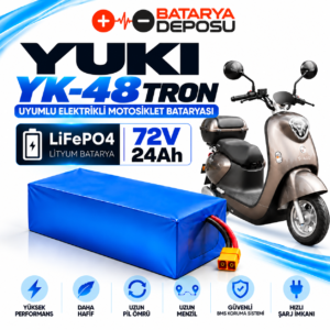 Yuki YK-48 Tron Batarya LiFePO4 72V 24Ah Elektrikli Motosiklet Bataryası