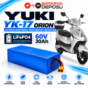 Yuki YK-17 Orion Batarya LiFePO4 60V 30Ah Elektrikli Motosiklet Bataryası